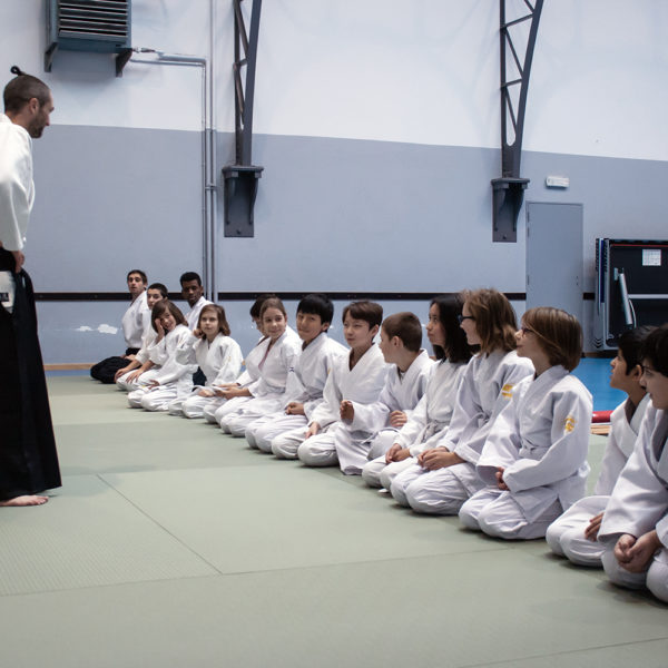 Démonstration d'aikido au cours enfants - Bruxelles 2020