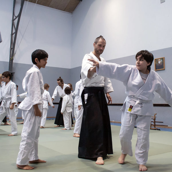 Démonstration d'aikido au cours enfants - Bruxelles 2020