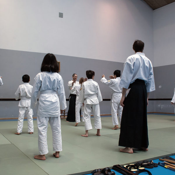 Démonstration d'aikido au cours enfants - Bruxelles 2020